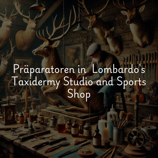 Präparatoren in Lombardo's Taxidermy Studio and Sports Shop